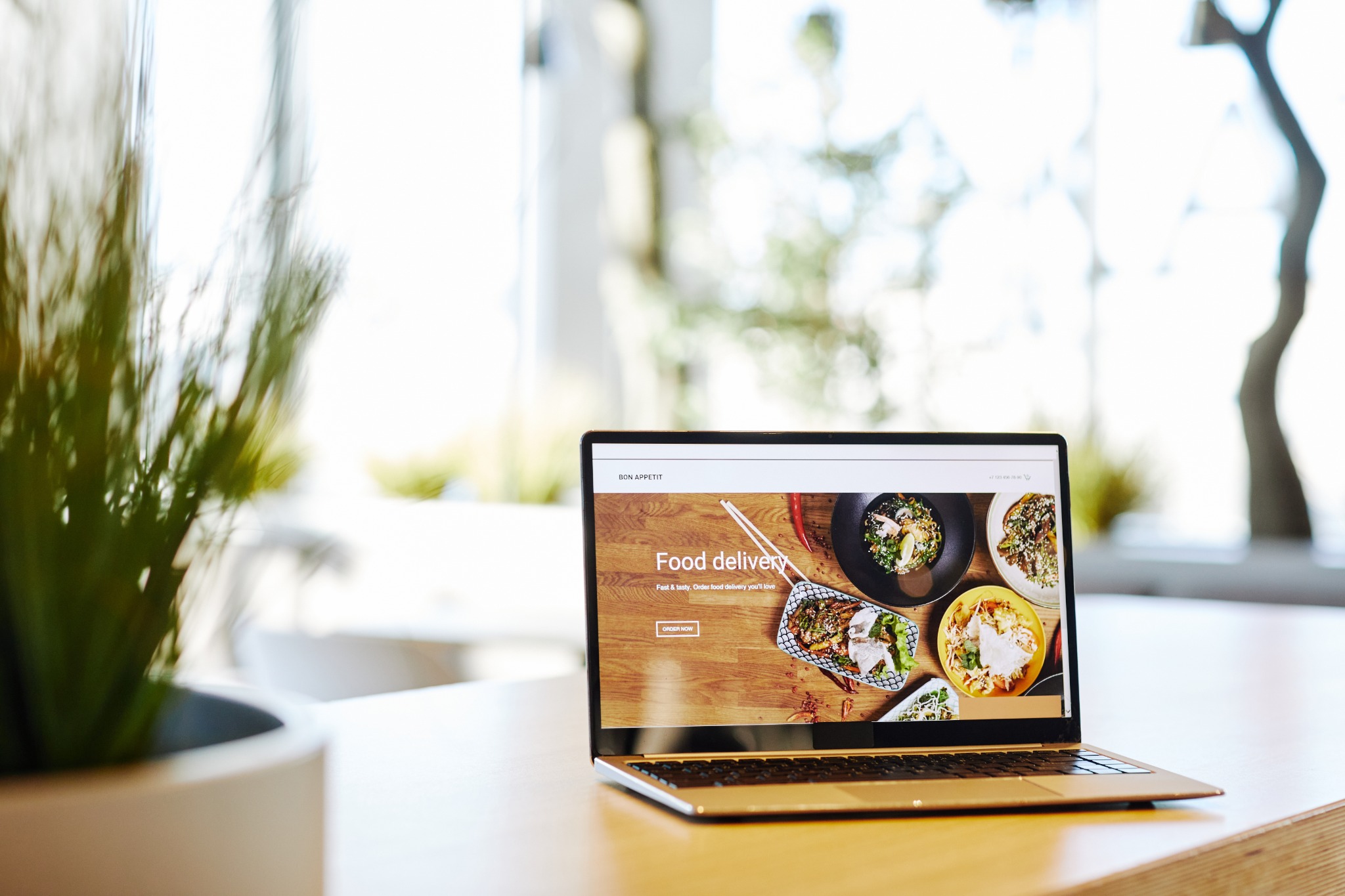 Modern website on laptop